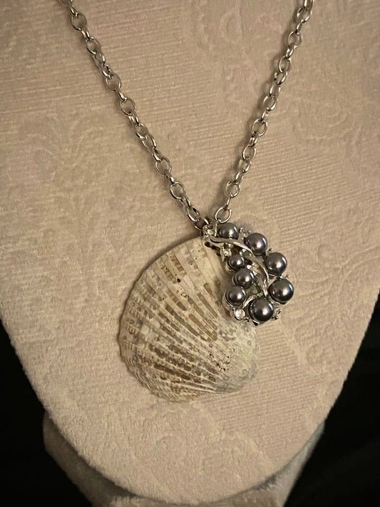 Silver Charm Shell Necklace