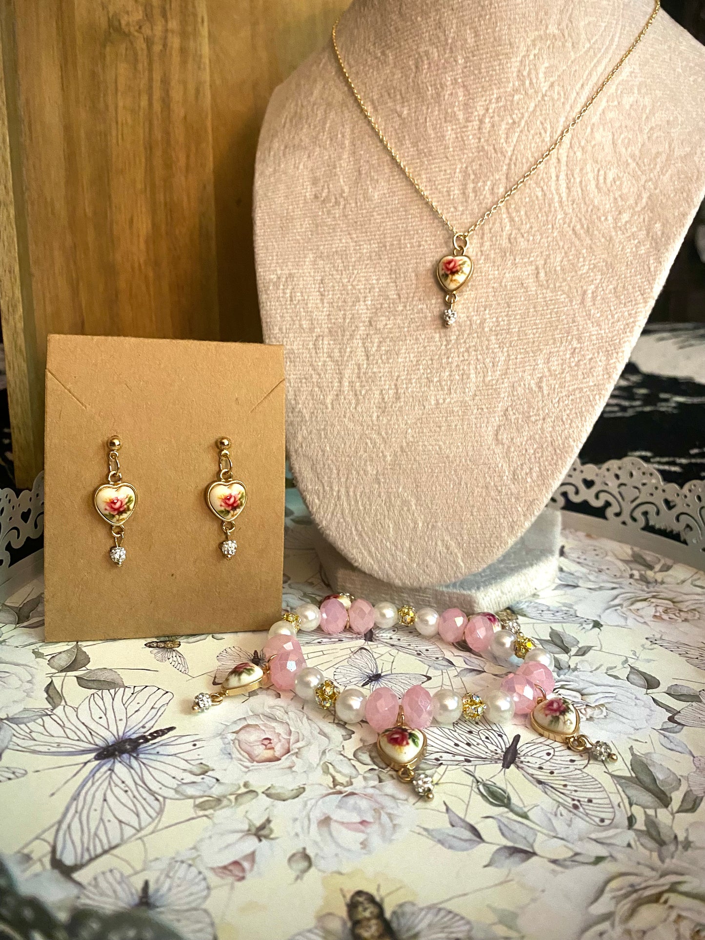 Tiny Floral Heart Set