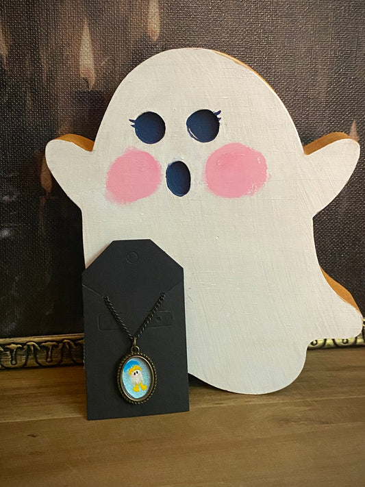 Rainy Day Ghostie with Umbrella Necklace