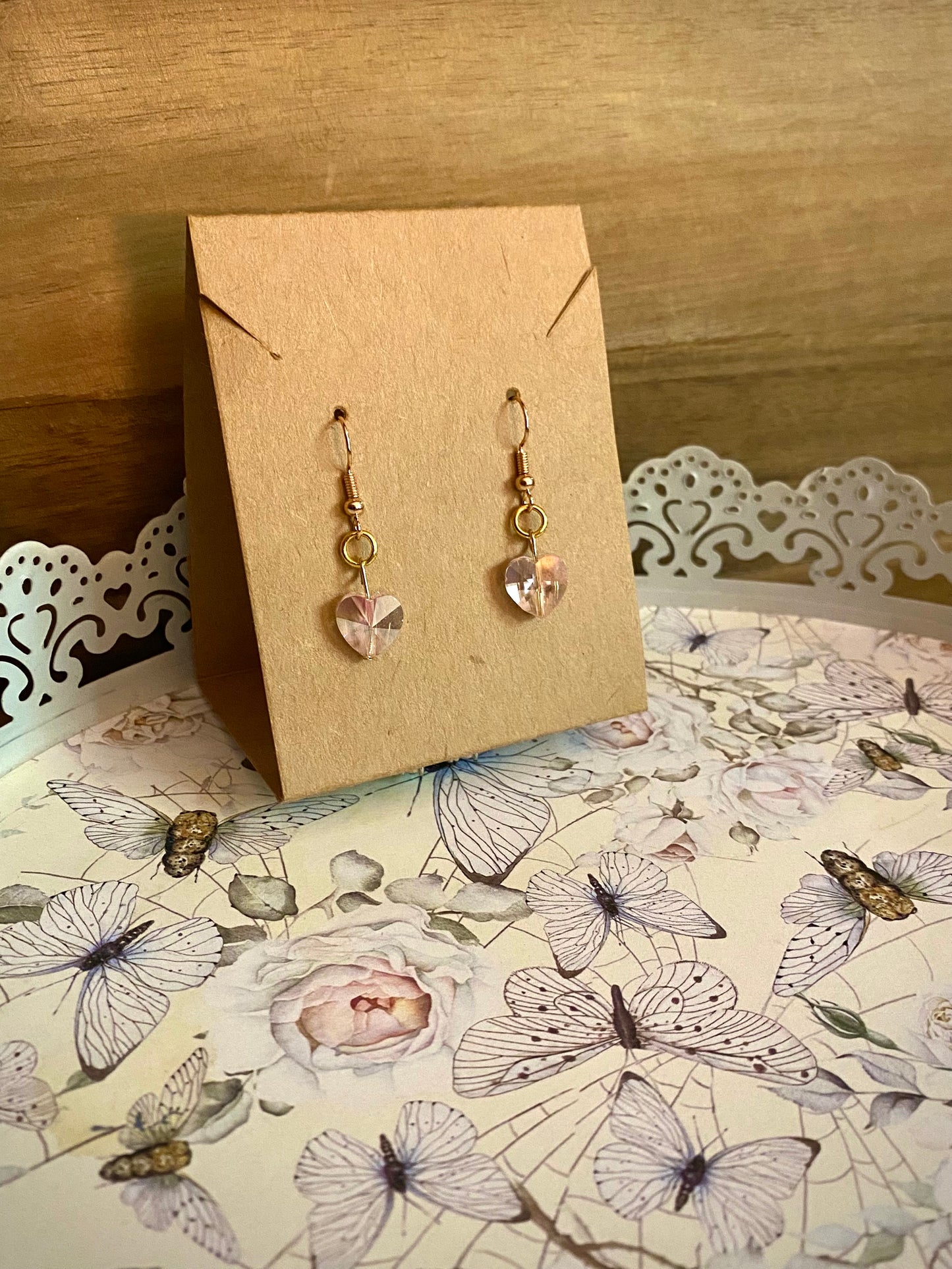 Gold and Pink Earrings