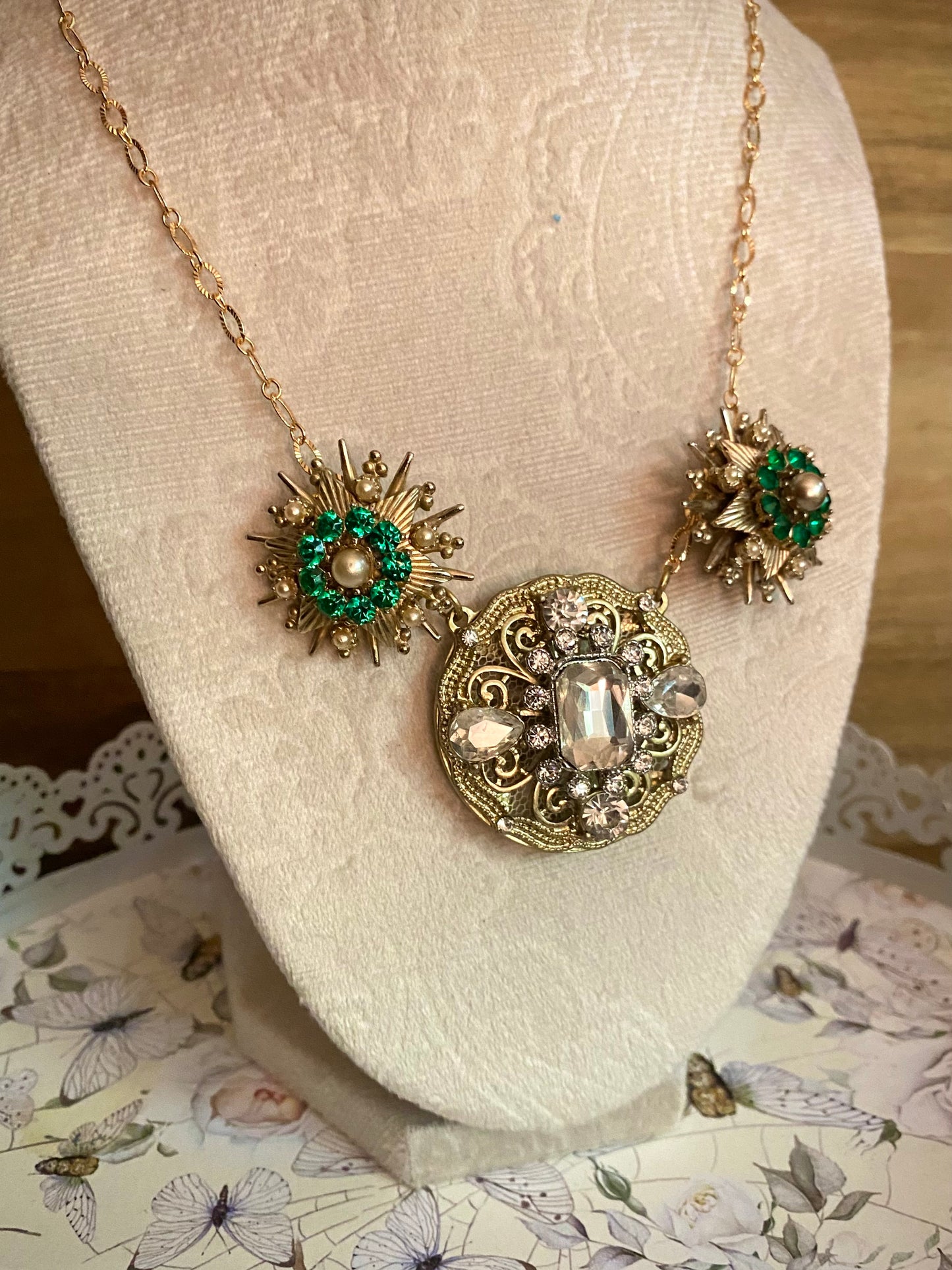 Vintage Gold Trio Necklace