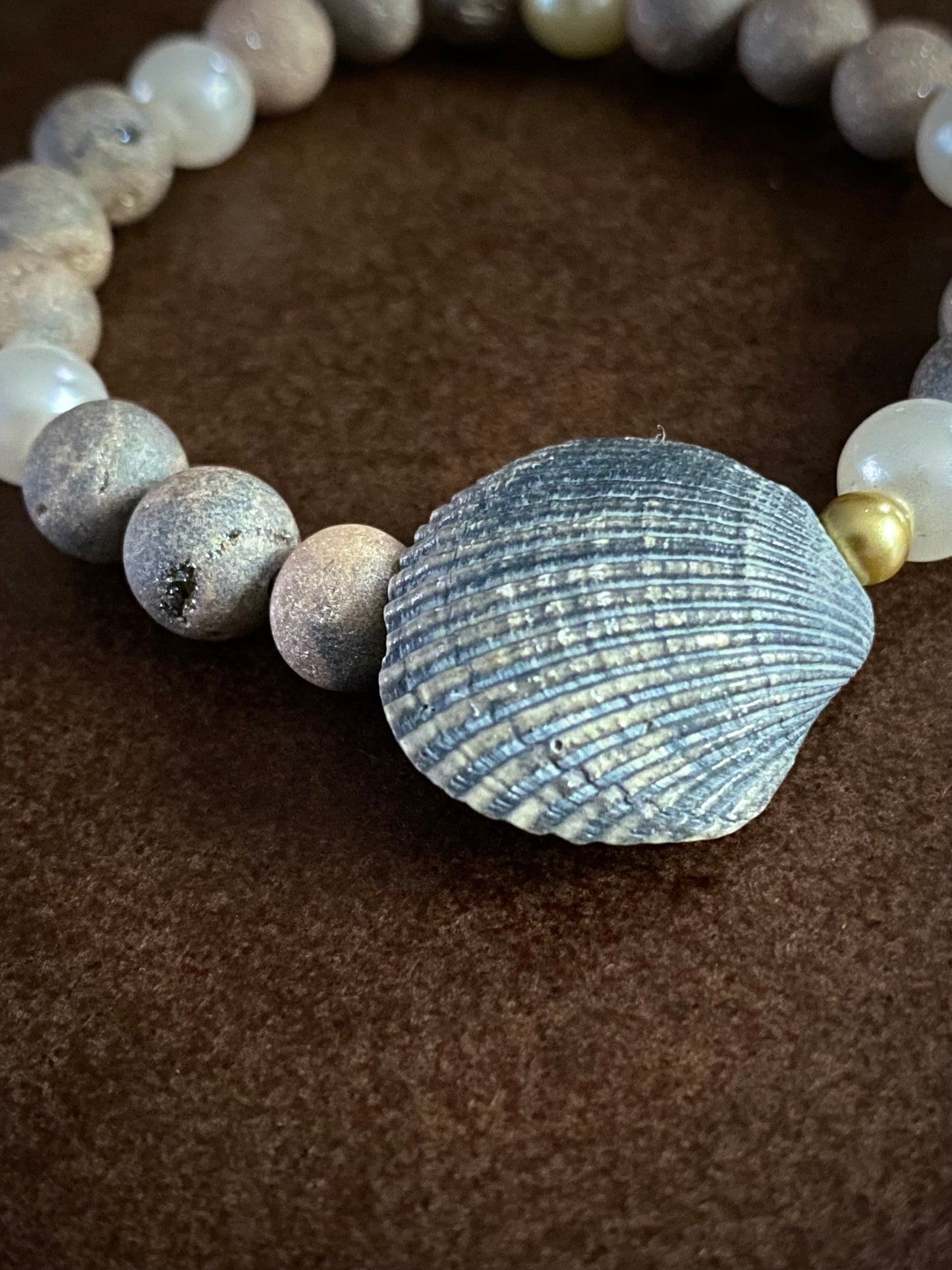 Natural Blue Shell Bracelet