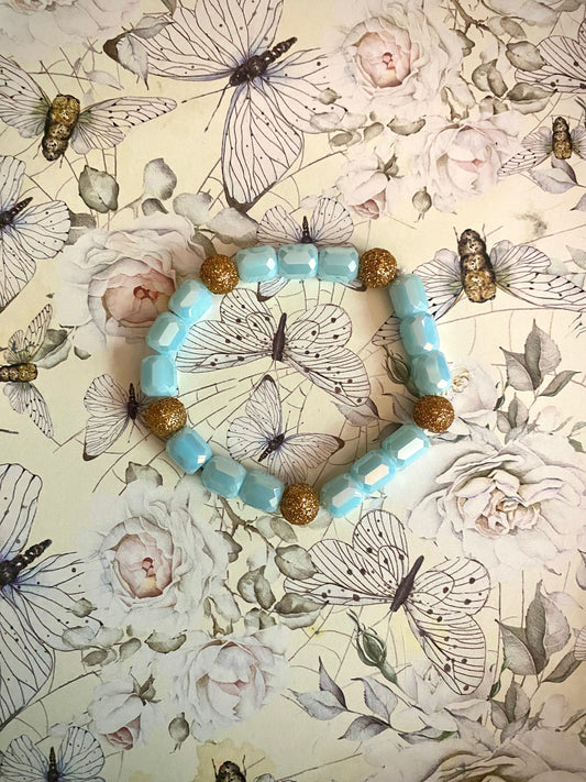 Blue and Gold Bracelet