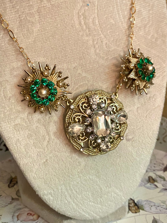 Vintage Gold Trio Necklace