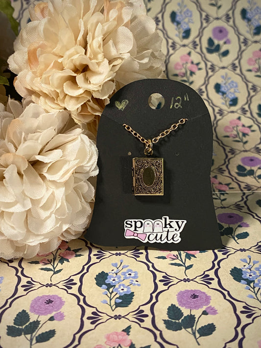 Ghost Gold Book Locket