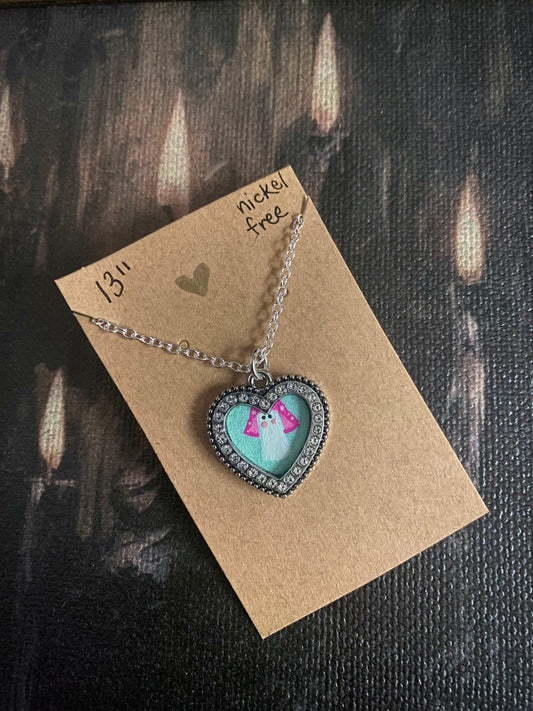 Pink Mushroom Necklace