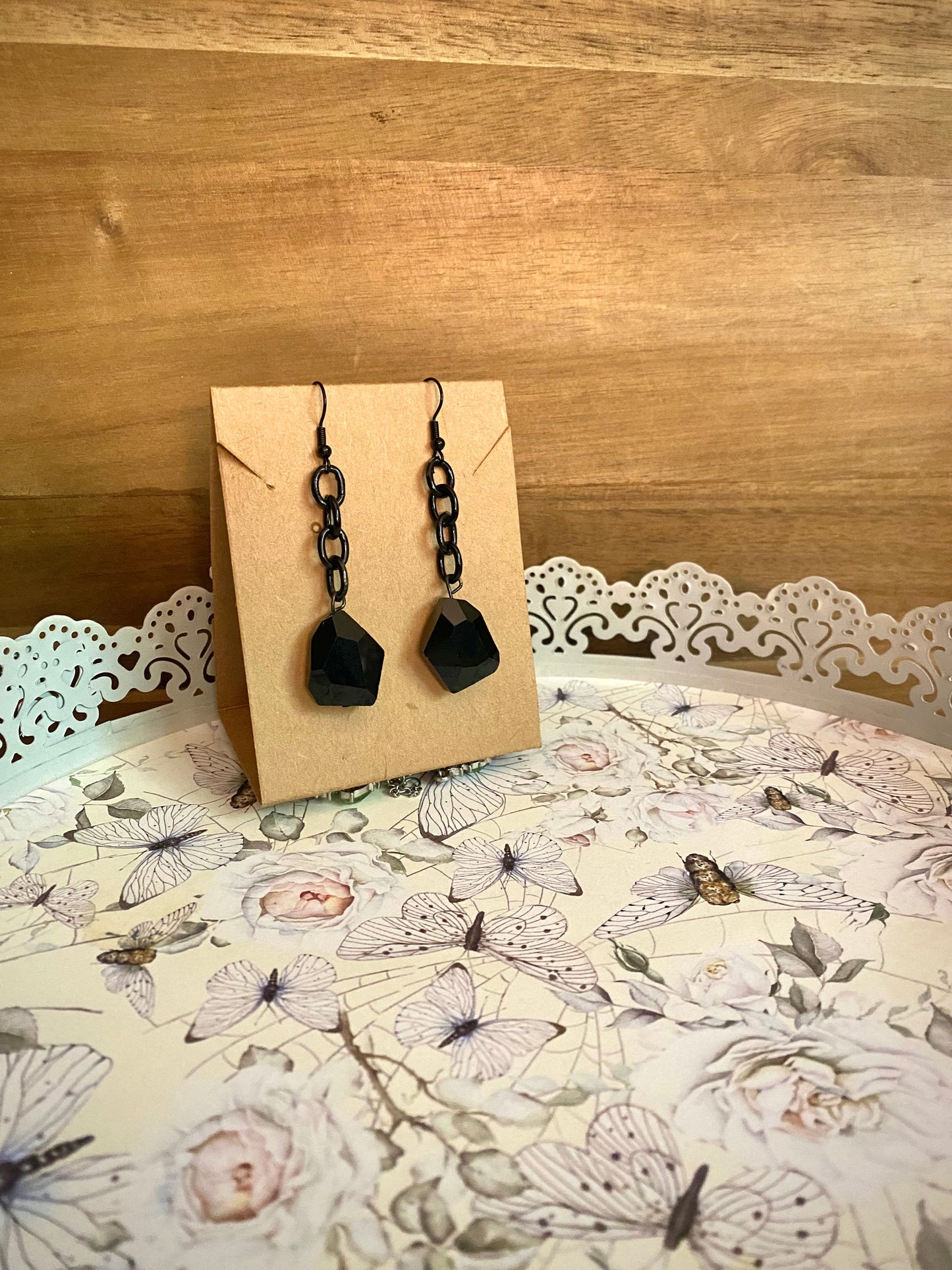 Black Stone Earrings