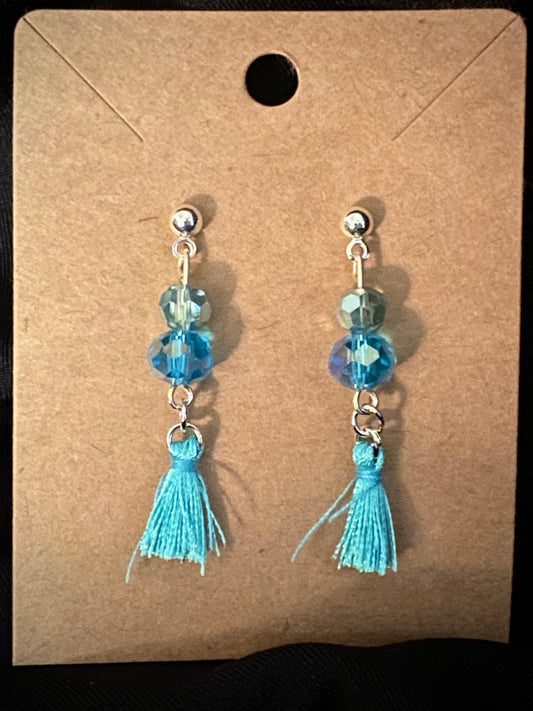 Cool Color Tassel Earrings