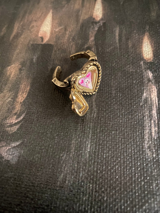 Pink Hearts Ghost Ring