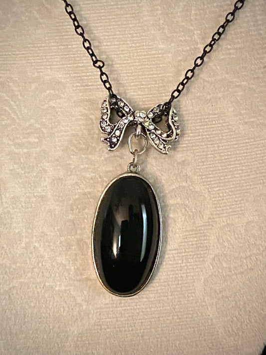 Black Pendant Necklace
