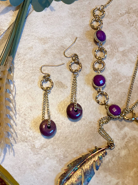 Metal Peacock Feather Set