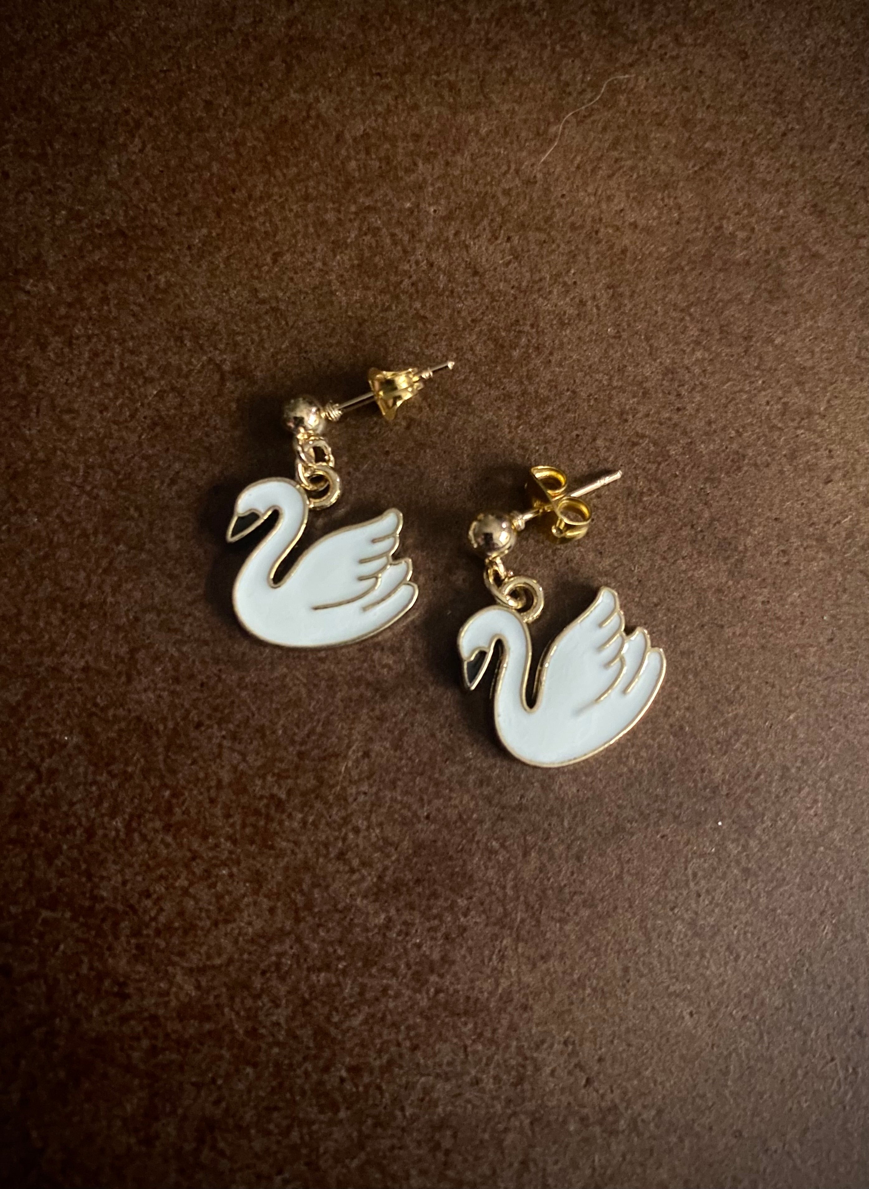 Swan Earrings