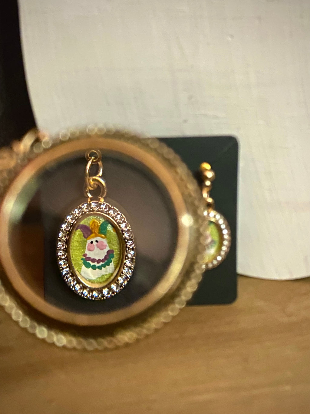 Mardi Gras Ghost Earrings