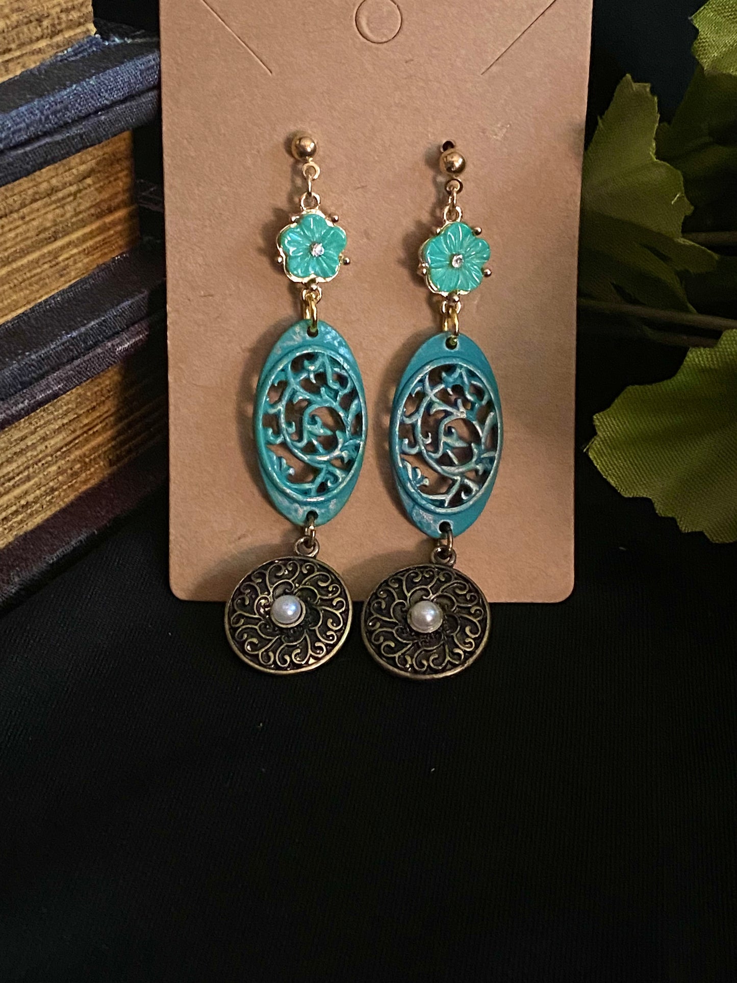 Green Garden Earrings