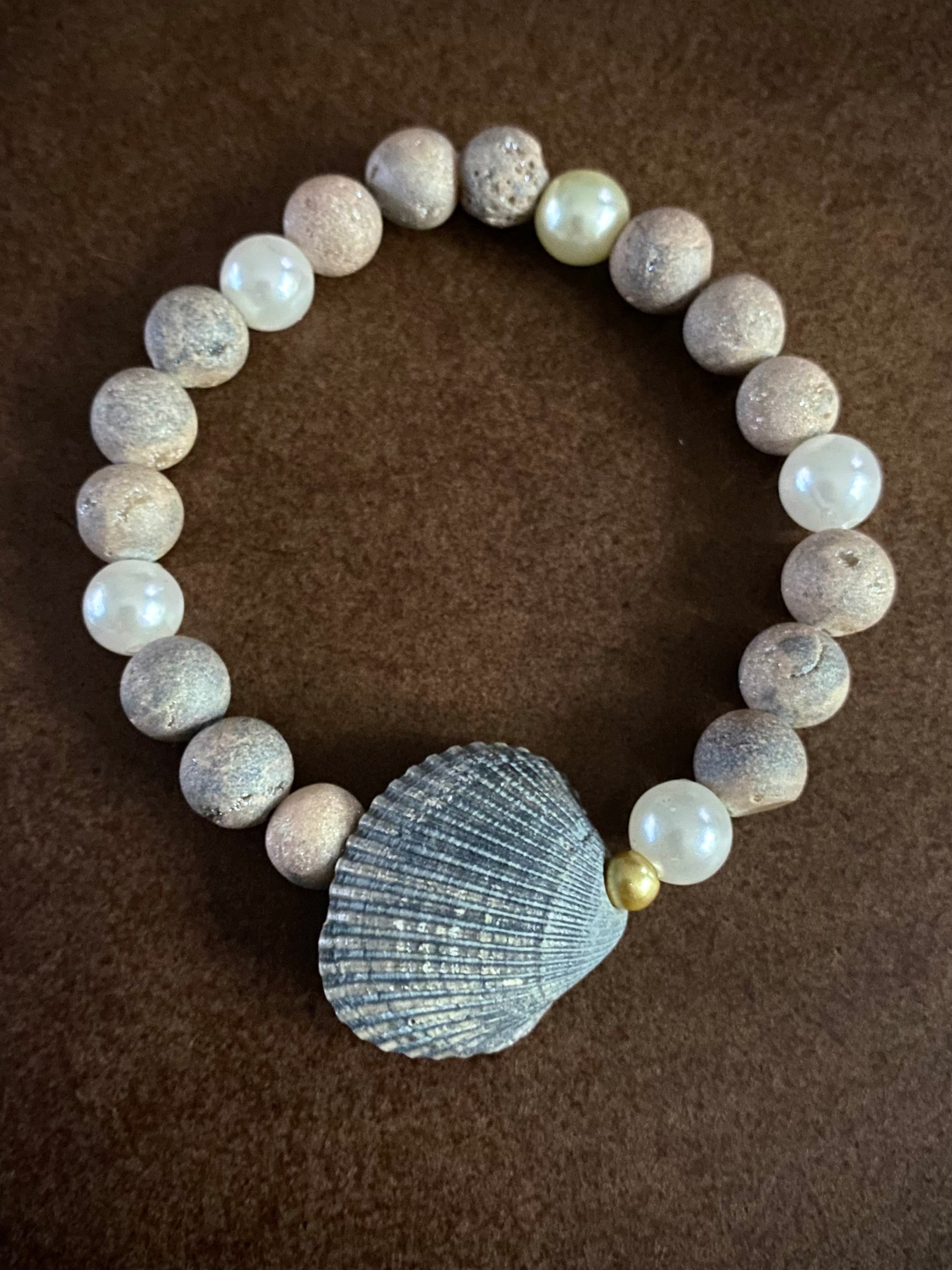 Natural Blue Shell Bracelet