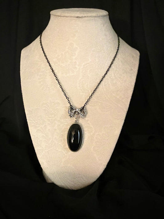 Black Pendant Necklace