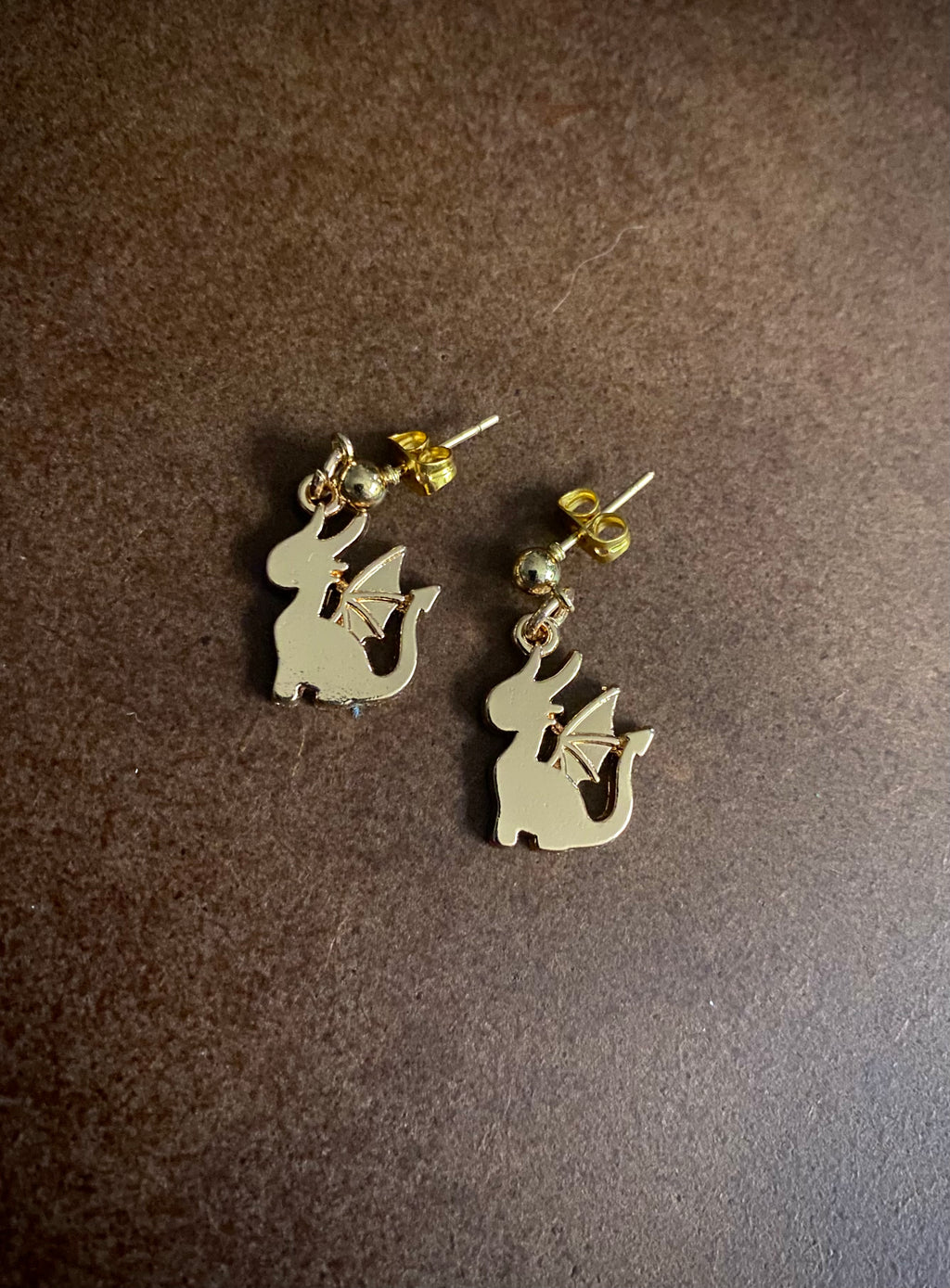 Gold Dragon Earrings