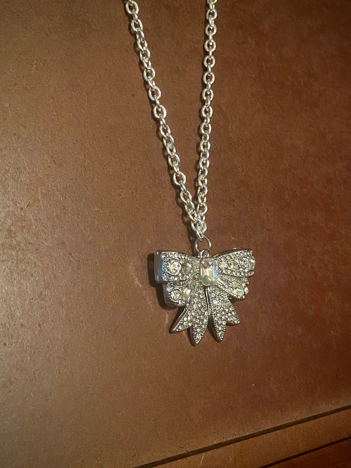 Silver Sparkle Bow