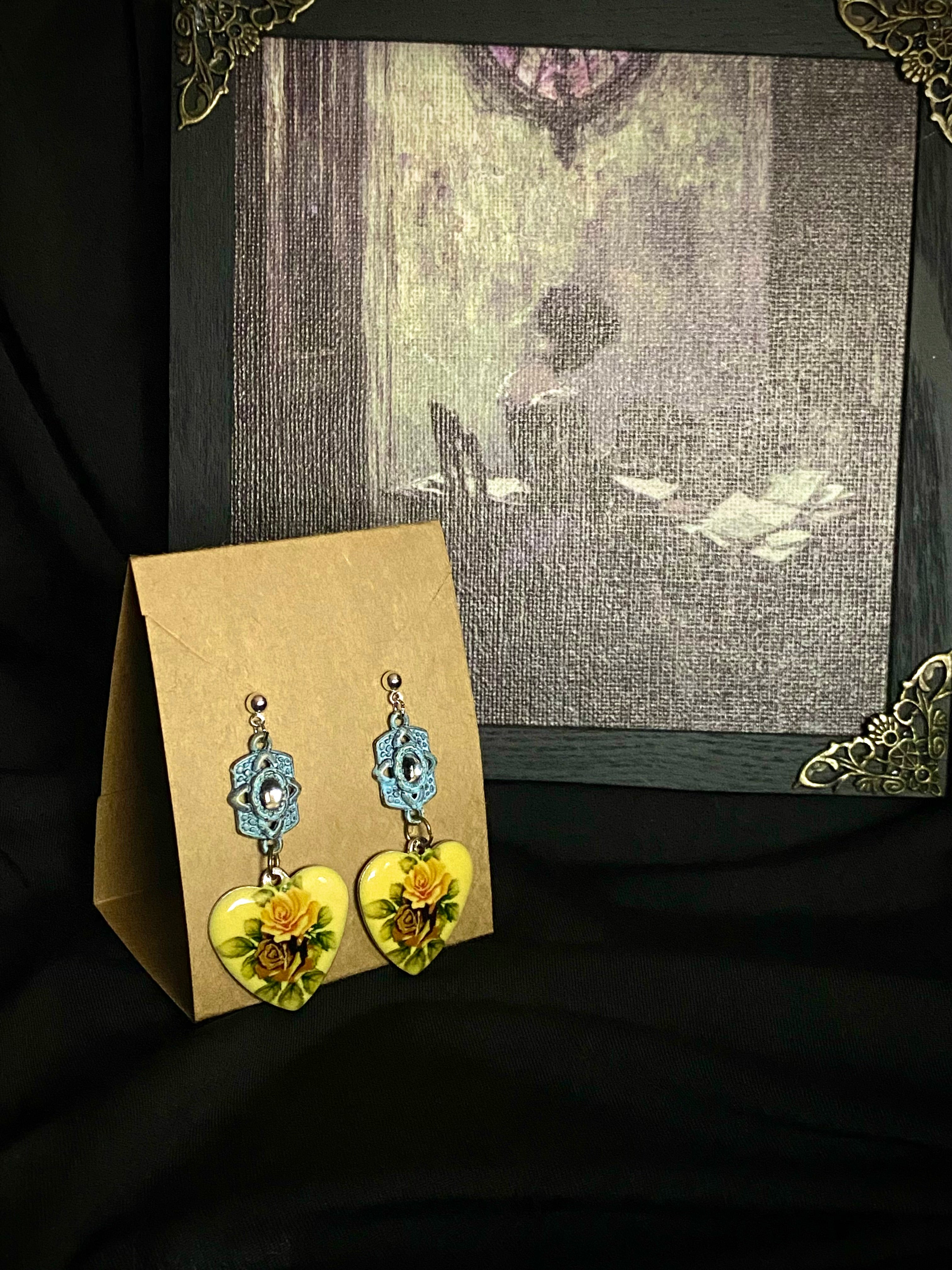 Blue and Yellow Spring Earrings
