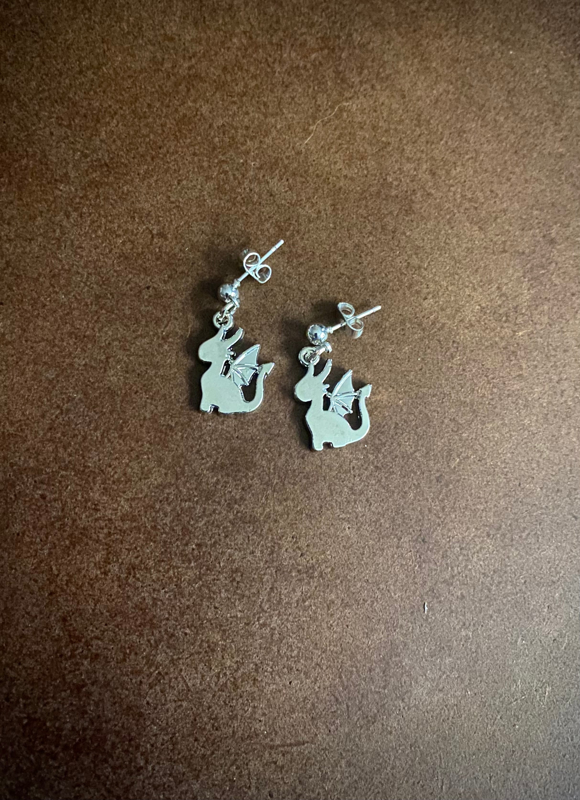 Silver Dragon Earrings
