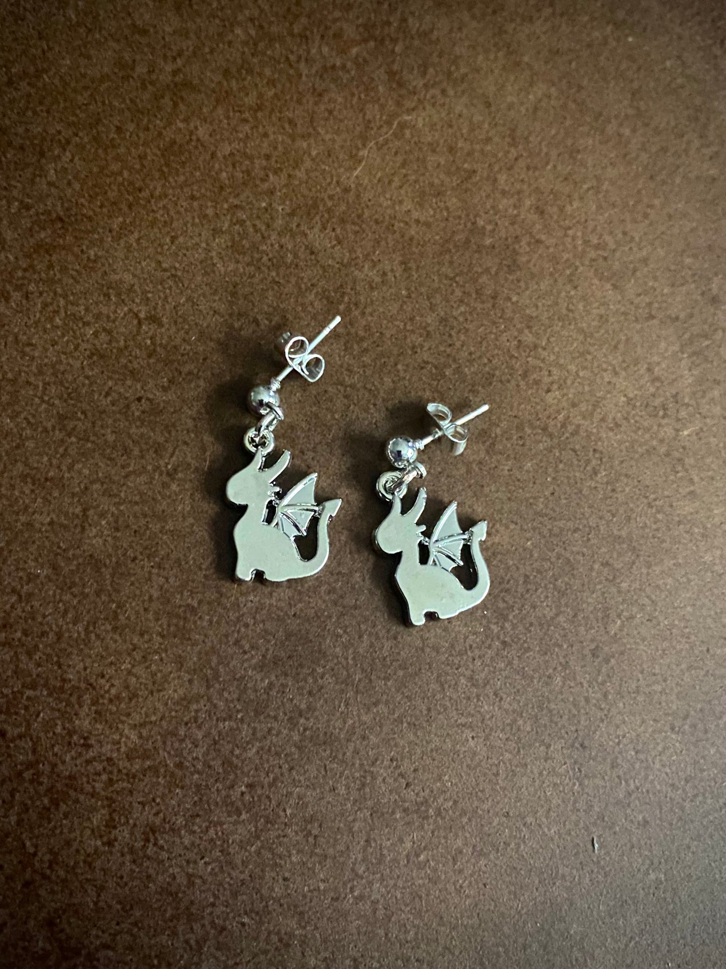 Silver Dragon Earrings