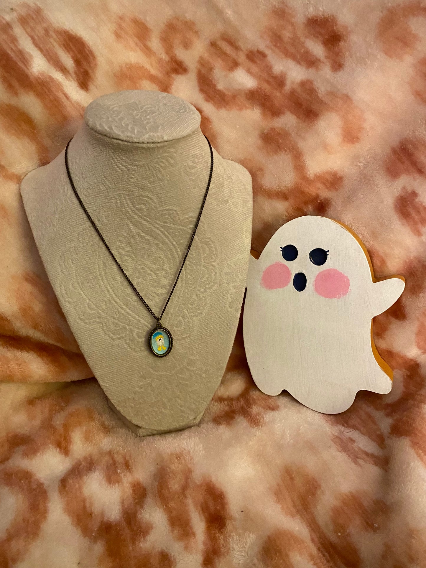 Rainy Day Ghostie with Umbrella Necklace