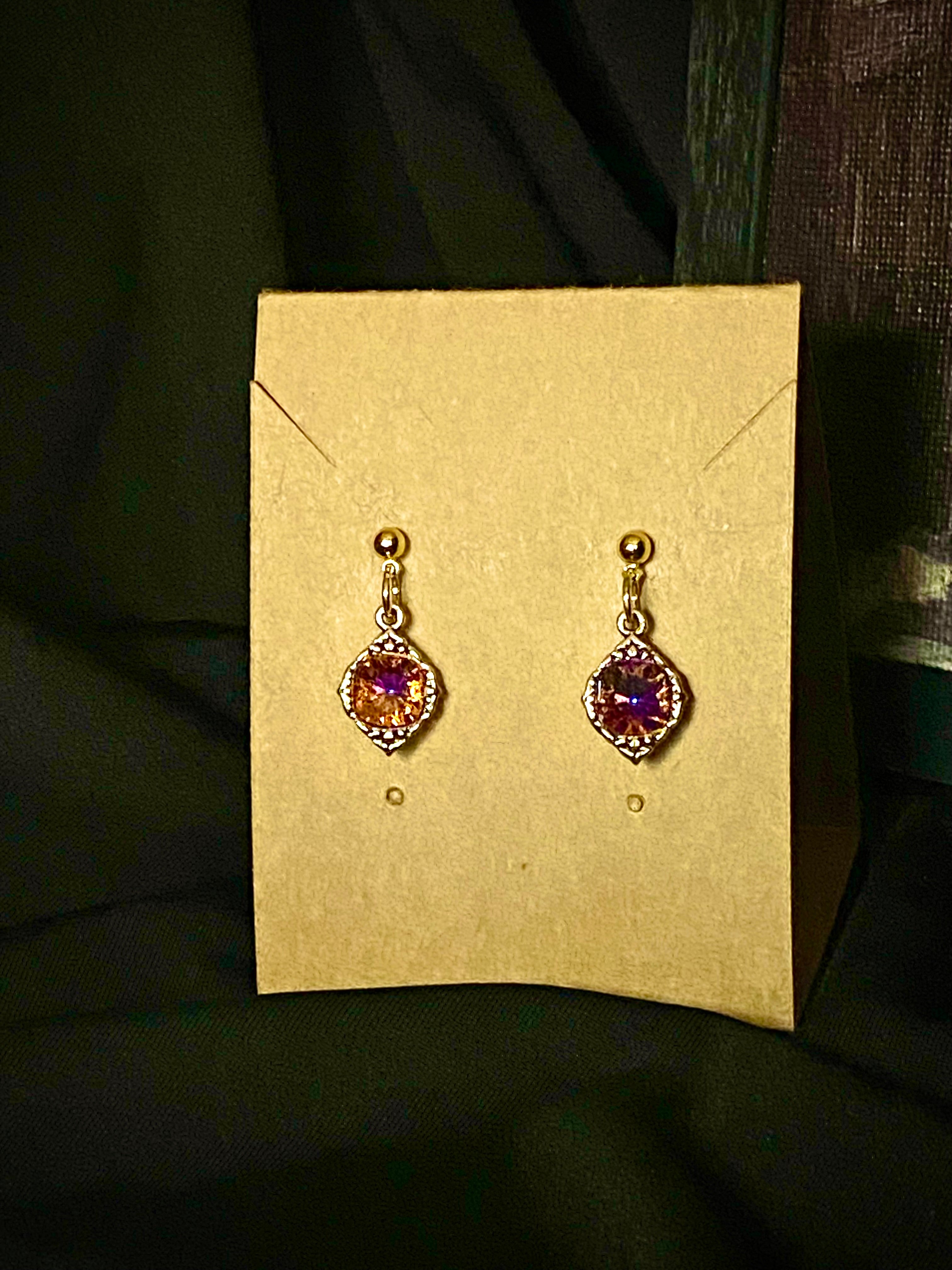 Small Iridescent Earrings