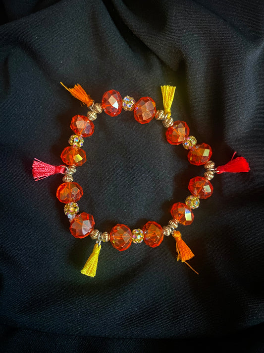 Warm Colors Tassel Bracelet