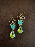 Green Bow Earrings