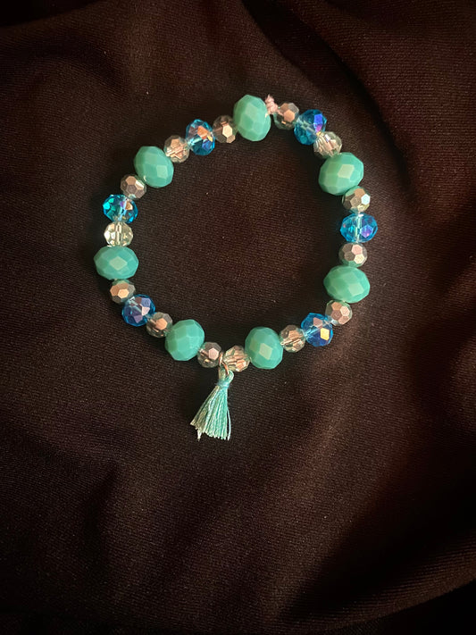 Lone, Blue Tassel Bracelet