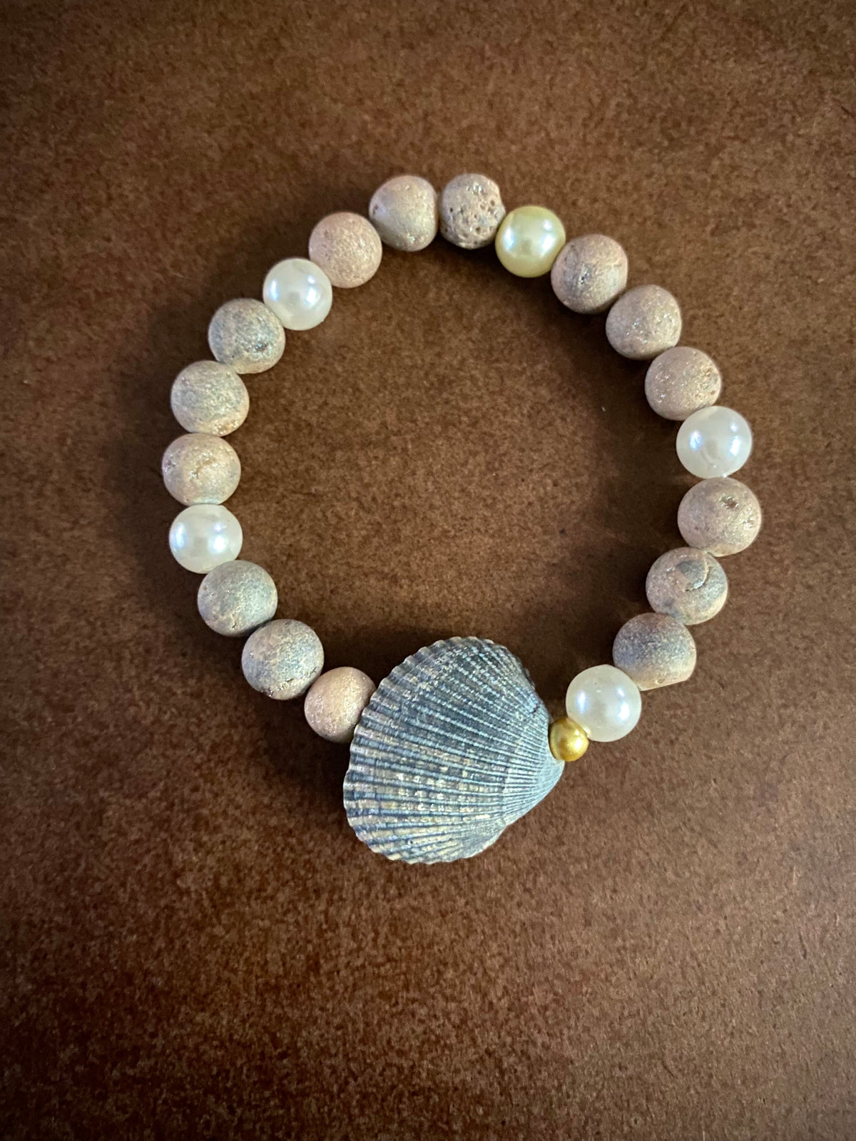 Natural Blue Shell Bracelet
