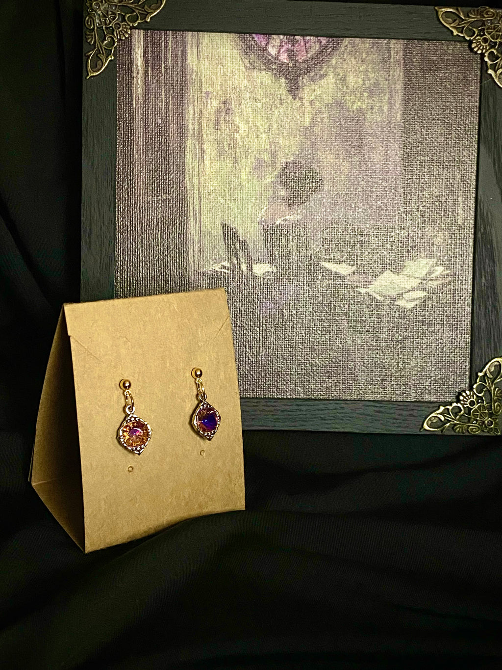 Small Iridescent Earrings