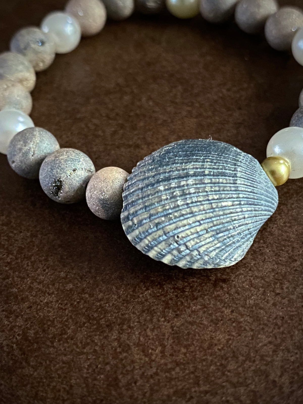 Natural Blue Shell Bracelet