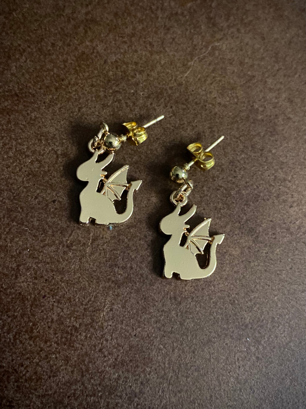 Gold Dragon Earrings
