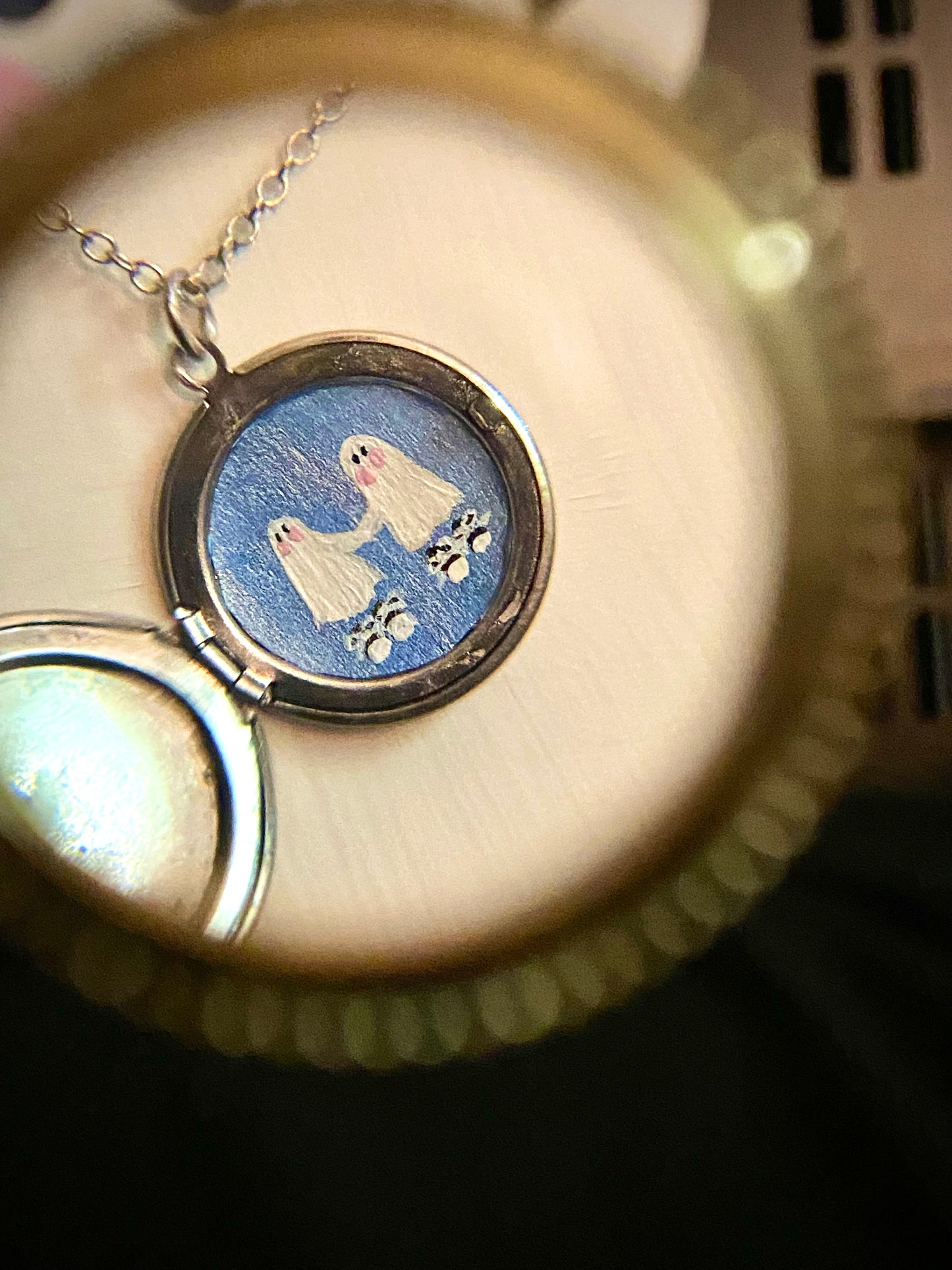 Ghost Bicycle Locket