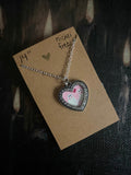 Ghost Couple Heart Necklace