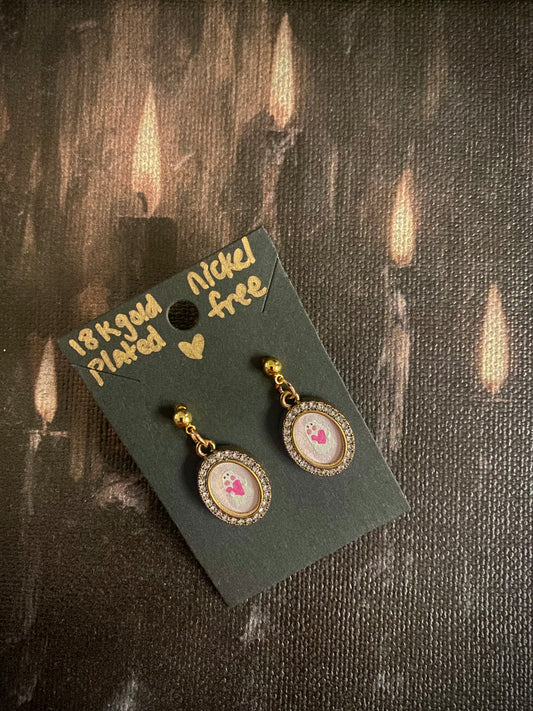 Ghost with Heart Earrings