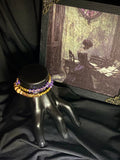 Wooden and Purple Bead Bracelet