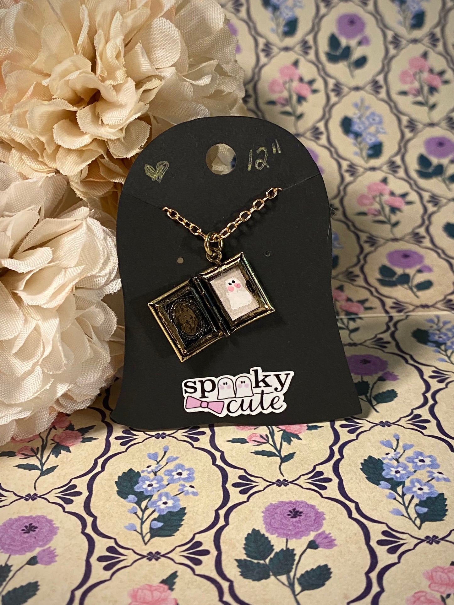 Ghost Gold Book Locket