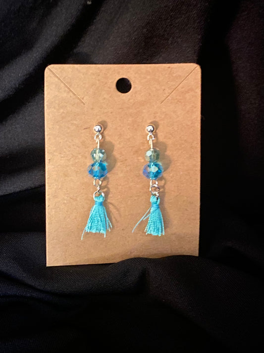 Cool Color Tassel Earrings