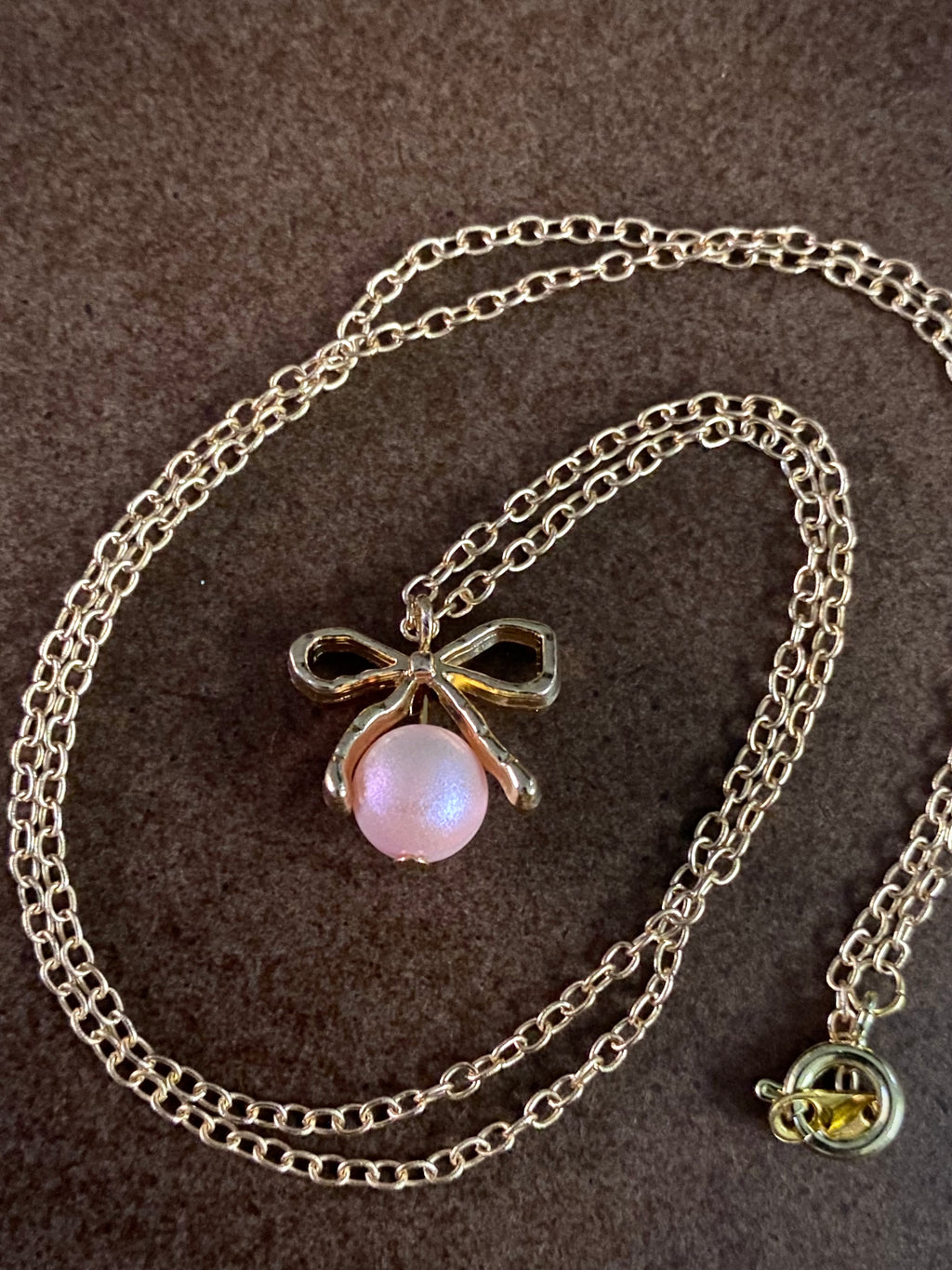 Gold and Pink Bow Set