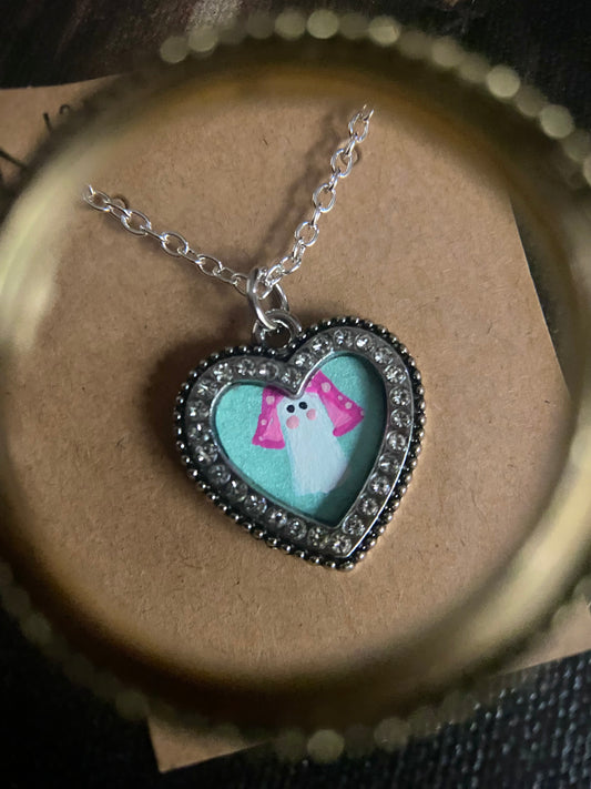 Pink Mushroom Necklace