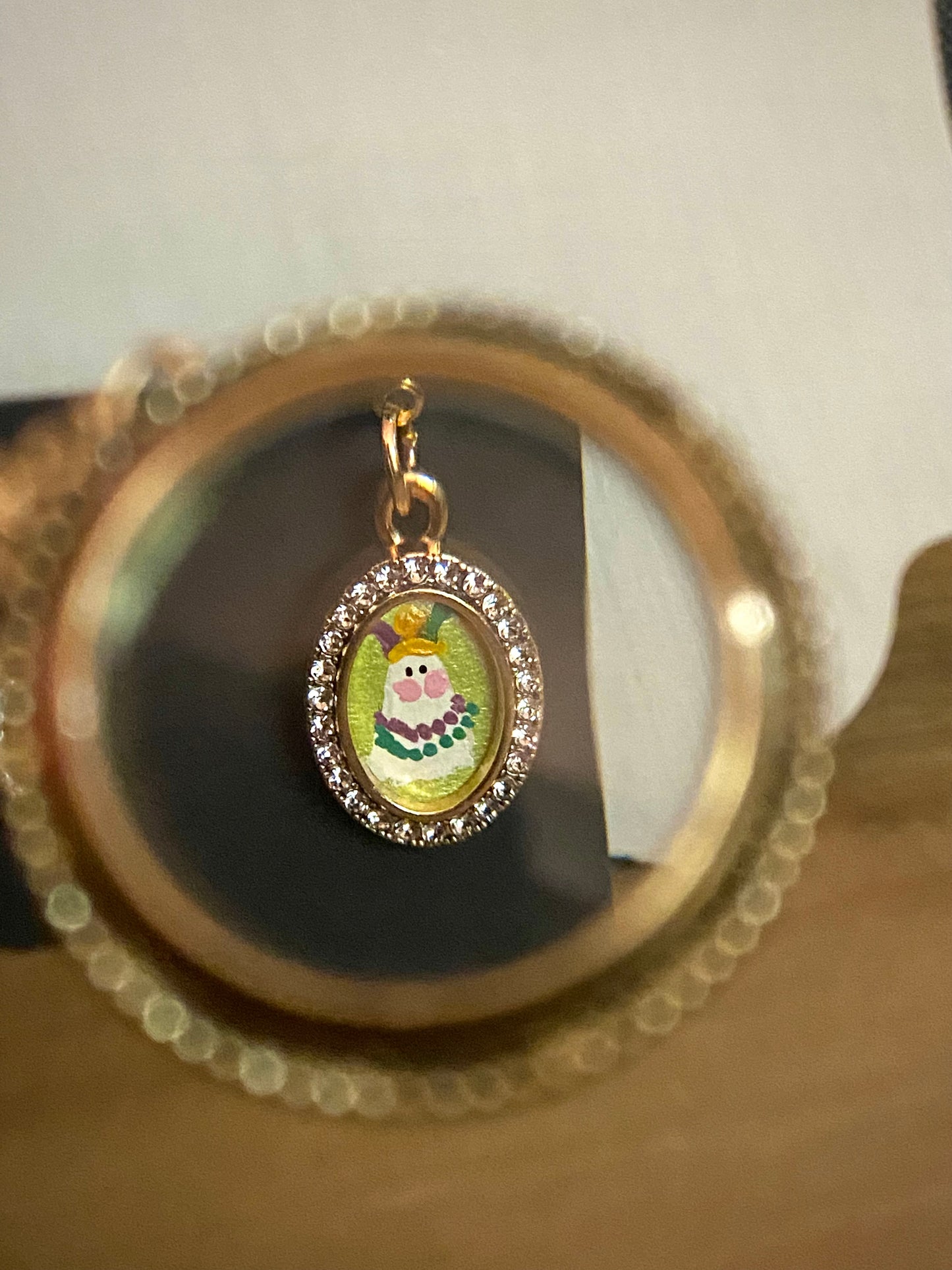 Mardi Gras Ghost Earrings