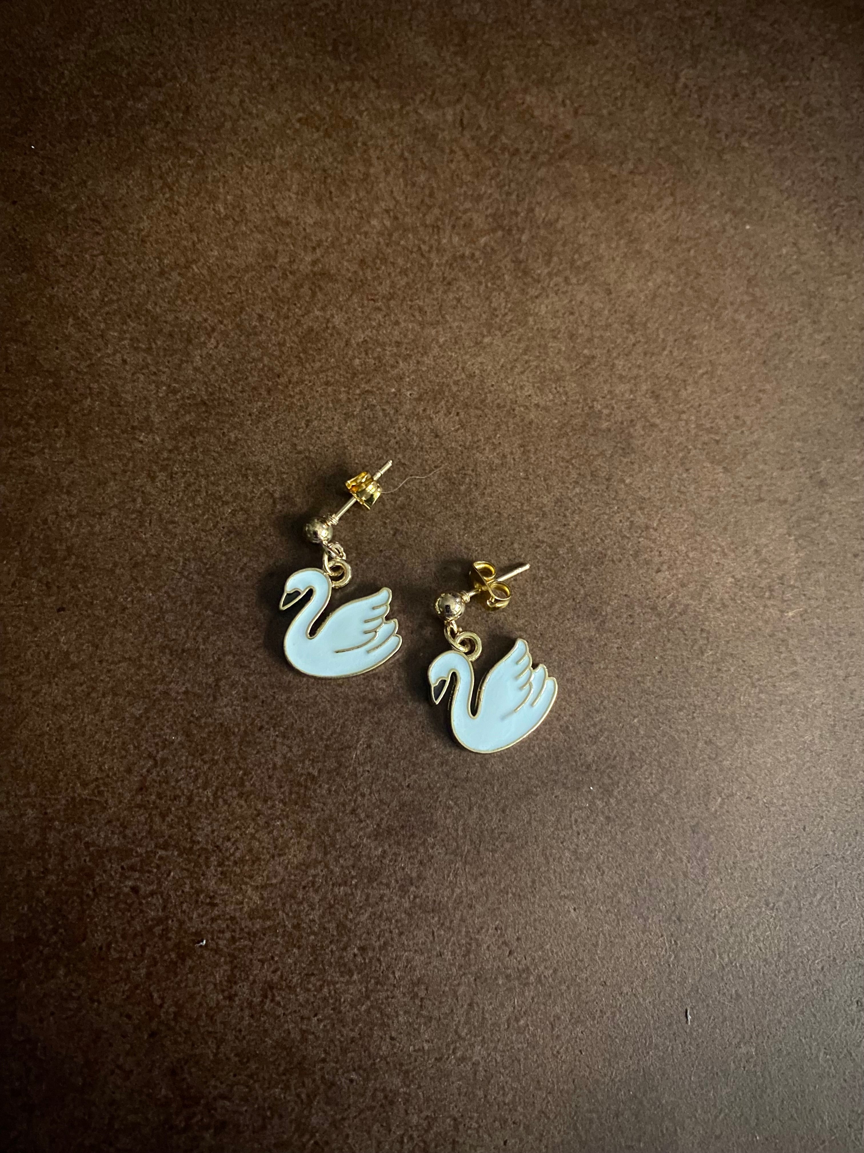 Swan Earrings