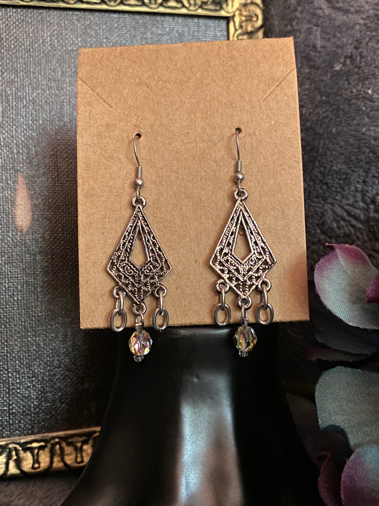 Metal Chandelier Earrings