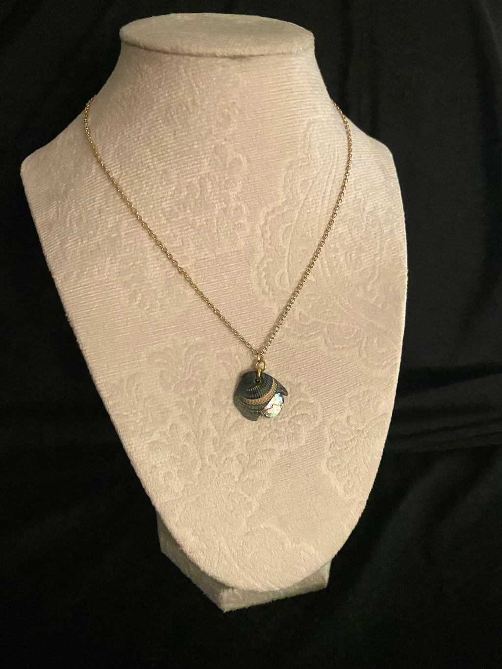 Peek-a-boo Iridescent Shell Necklace