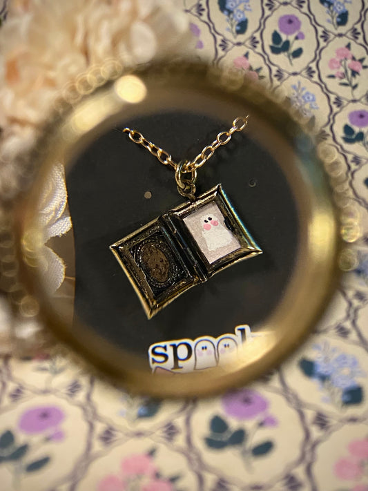 Ghost Gold Book Locket