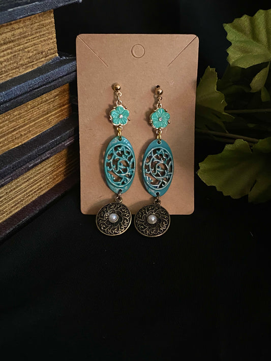 Green Garden Earrings