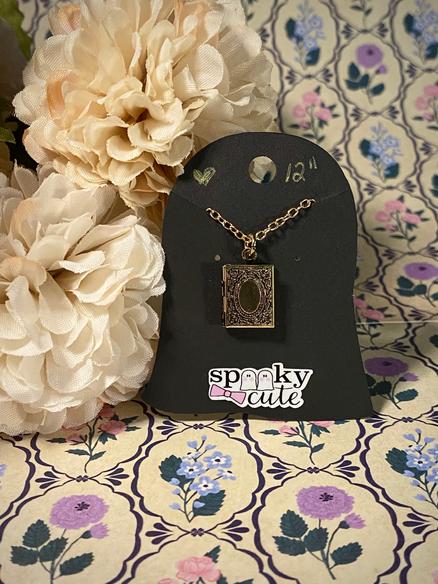 Ghost Gold Book Locket