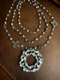 Large Sparkle Pendant Layered Necklace